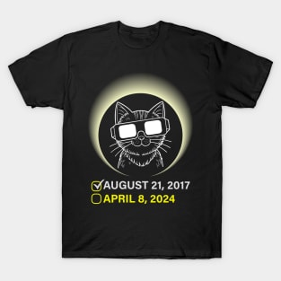 Solar Eclipse 2024 Shirt Total Eclipse April 8th 2024 Cat T-Shirt